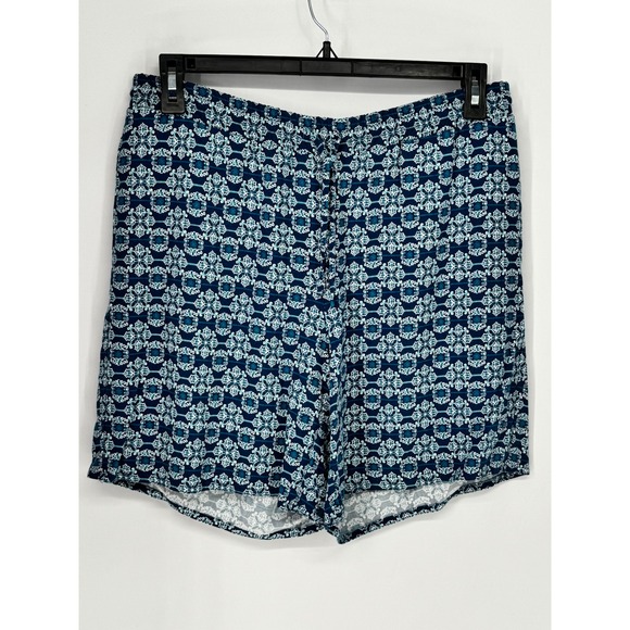 J. Jill Pants - J. Jill Shorts Womens Medium Blue Excellent Elastic Waist Rayon Medallion Print